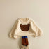 Cute winter plush bear sweater suit